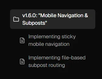 Subposts listing